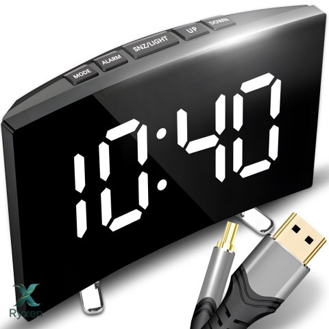 Zegar cyfrowy elektroniczny budzik led termometr -e738 RTO