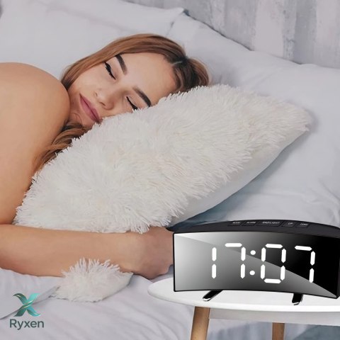 Zegar cyfrowy elektroniczny budzik led termometr -e738 RTO