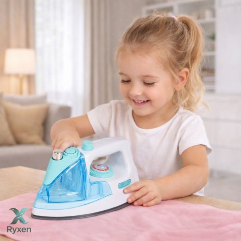 Żelazko Dla Dzieci Spryskiwacz na Wodę Spray Światło Dźwięk Niebieskie LEAN TOYS