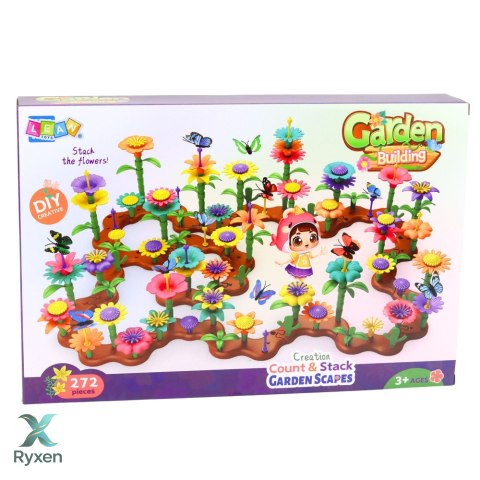 Zestaw Klocki Konstrukcyjne Kreatywny Ogród Kwiaty Rośliny 3D 272 el. LEAN TOYS