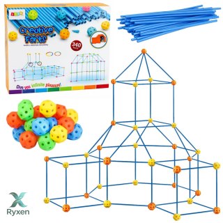 Zestaw Kreatywny Rurki Konstrukcyjne Do Budowania Przestrzennego 340 el. LEAN TOYS