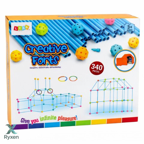 Zestaw Kreatywny Rurki Konstrukcyjne Do Budowania Przestrzennego 340 el. LEAN TOYS