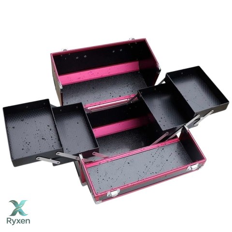 CA34A Kuferek exclusive 35x25x31 różowo-czarny ATL