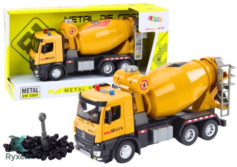 Ciężarówka Betoniarka Żółta Pojazd Budowlany Napęd Frykcyjny Światło Dźwięk LEAN TOYS