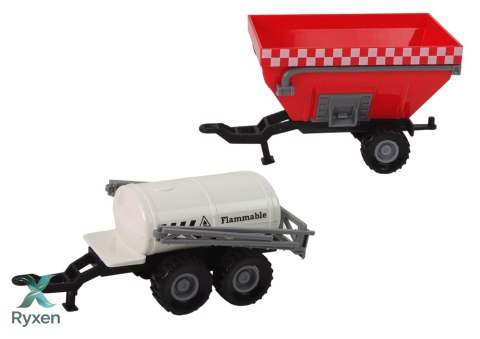 Duży Traktor Światła LED Dźwięki 2 Maszyny Farm Set LEAN TOYS