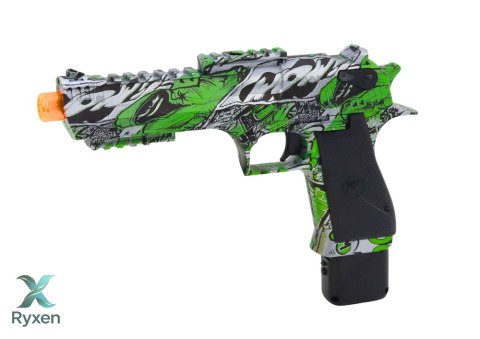 Elektryczny Pistolet Na Kulki Strzałki Wodne Strzałki 2w1 Zielony LEAN TOYS
