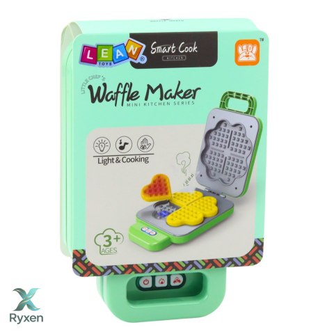 Gofrownica Zabawkowa Dla Dzieci Na Baterie Światła Rumienienia Zielona LEAN TOYS