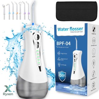 Irygator do zębów bezprzewodowy dentystyczny 4 tryby 7 końcówek 300ml etui RTO