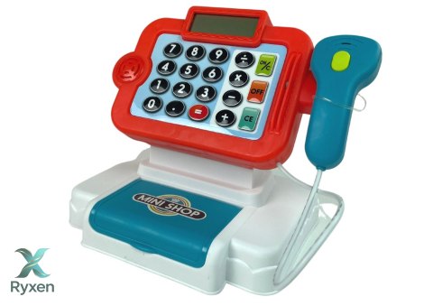 Kasa Fiskalna Dla Dzieci Kalkulator Koszyk Światła Dźwięki Warzywa LEAN TOYS