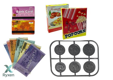 Kasa Fiskalna Dla Dzieci Kalkulator Koszyk Światła Dźwięki Warzywa LEAN TOYS
