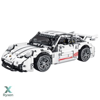 Klocki Konstrukcyjne Samochód GT Racing Biały 1:14 1268 el. LEAN TOYS