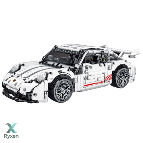 Klocki Konstrukcyjne Samochód GT Racing Biały 1:14 1268 el. LEAN TOYS