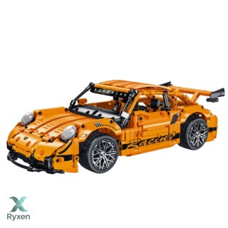 Klocki Konstrukcyjne Samochód GT Racing Pomarańczowy 1:14 1268 el. LEAN TOYS