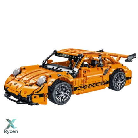 Klocki Konstrukcyjne Samochód GT Racing Pomarańczowy 1:14 1268 el. LEAN TOYS
