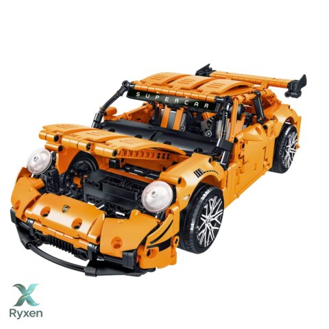 Klocki Konstrukcyjne Samochód GT Racing Pomarańczowy 1:14 1268 el. LEAN TOYS