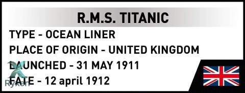 Klocki r.m.s. titanic 848 elementów COBI KLOCKI