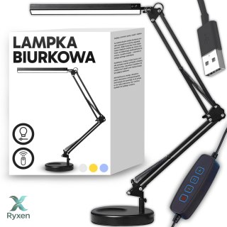 Lampa kreślarska biurkowa do pracy szkoły 3 barwy led regulowana mocna -e143-2 RTO