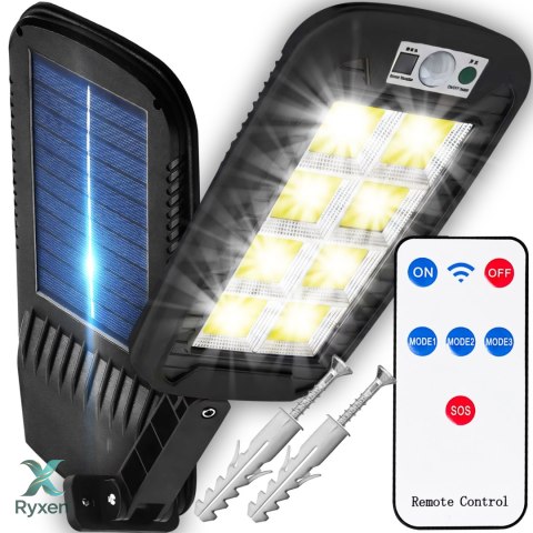 Lampa solarna led latarnia uliczna ogrodowa pilot czujnik ruchu zmierzchu - e846 RTO