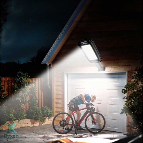 Lampa solarna led latarnia uliczna ogrodowa pilot czujnik ruchu zmierzchu - e846 RTO