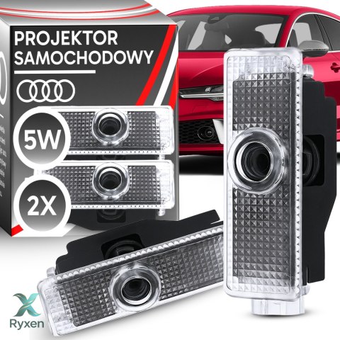 Led logo projektor do audi a3 a4 a5 a6 a7 a8 q3 q5 q7 r8 tt hd 20+ wzorów -mr151 RTO