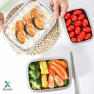 Lunchbox pojemnik szklany na żywność żaroodporne szczelne zestaw 4szt RTO