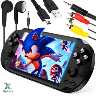 Mini konsola przenośna x do gier retro 1000+ gierek 8 gb pl menu tv 5,1" RTO