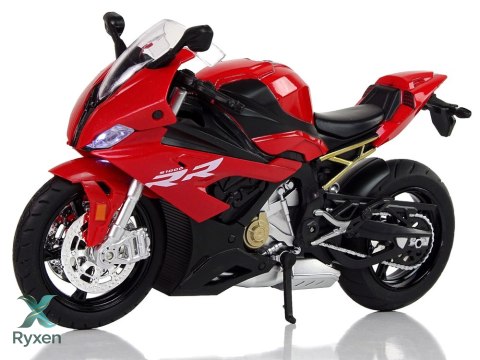 Motocykl Motor Sportowy Model S1000RR Dźwięki Światła Czerwony LEAN TOYS