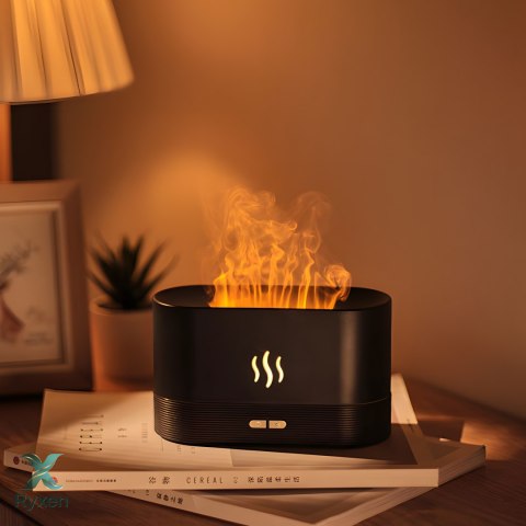 Nawilżacz powietrza kominek dyfuzor aromaterapia led lampka efekt ognia RTO