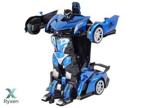 Samochód- Robot Transformacja R/C 1:10 Niebieski Sterowanie Gestami LEAN TOYS