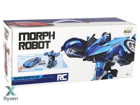 Samochód- Robot Transformacja R/C 1:10 Niebieski Sterowanie Gestami LEAN TOYS