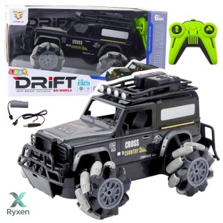 Samochód Terenowy Zdalnie Sterowany RC Obrót O 360° 1:12 Czarny LEAN TOYS
