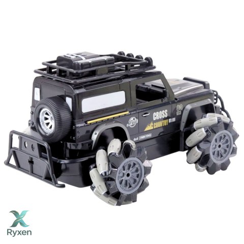 Samochód Terenowy Zdalnie Sterowany RC Obrót O 360° 1:12 Czarny LEAN TOYS