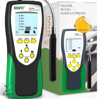 Tester płynu hamulcowego cyfrowy lcd dot 3 4 5 miernik z sondą uniwersalny RTO