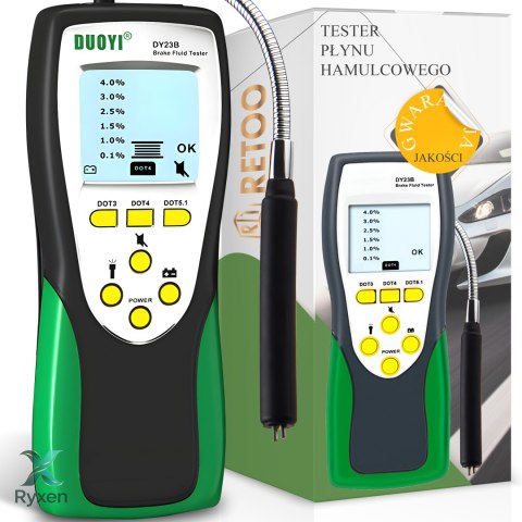 Tester płynu hamulcowego cyfrowy lcd dot 3 4 5 miernik z sondą uniwersalny RTO