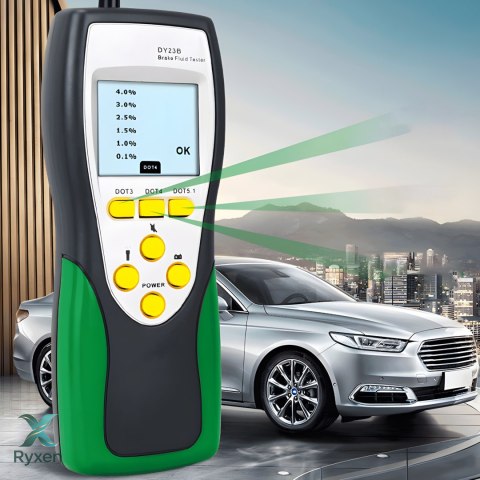 Tester płynu hamulcowego cyfrowy lcd dot 3 4 5 miernik z sondą uniwersalny RTO
