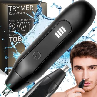 Trymer do nosa uszu brwi golarka 300mah golenie brody włosów zarostu er1025 RTO