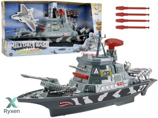 Zestaw Wojskowy Statek Militarny Bojowy Wojsko Działa Światła Dźwięki LEAN TOYS