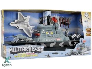 Zestaw Wojskowy Statek Militarny Bojowy Wojsko Działa Światła Dźwięki LEAN TOYS