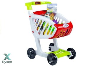 Wózek Sklepowy Dla Dzieci Akcesoria Zestaw Zakupowy Jedzenie 25 el. LEAN TOYS