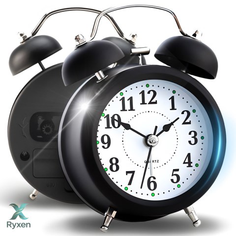 Zegar retro budzik klasyczny baterie głośny alarm idealny na prezent klasyk RTO