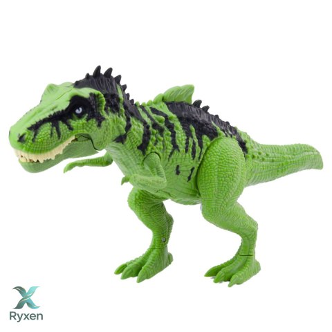 Zestaw Dinozaur Z Małymi Figurki Ruchomy Dźwięki Zielony LEAN TOYS