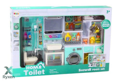 Zestaw Do Zabawy Łazienka 4w1 Prysznic Toaleta Pralka Akcesoria LEAN TOYS