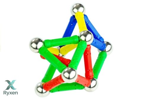 Zestaw Magnastix Klocki Magnetyczne 560 + Tablica LEAN TOYS