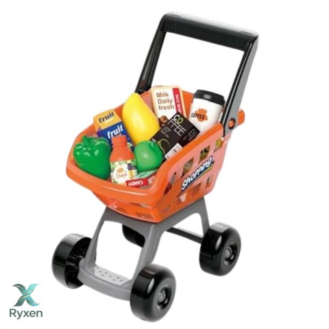 Zestaw Sklepowy Kasa Wózek Skaner Supermarket Sklepik Dla Dzieci LEAN TOYS