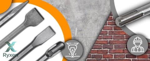 Zestaw dłut sds płaskie do bruzdowania w betonie przecinak punktak 4 szt - or1280 RTO