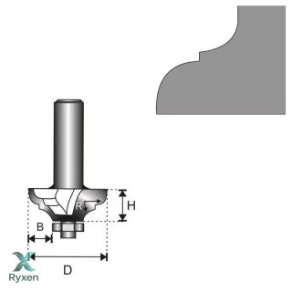 Frez klas2.łoż.t8d35,2h15,9r5,55b11,1mm Dedra
