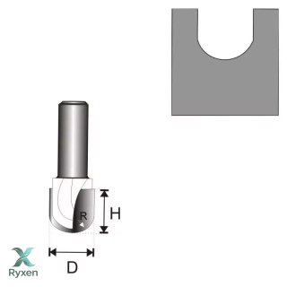 Frez rowkujący u t8 d25,4 h22,5 r12,7mm Dedra