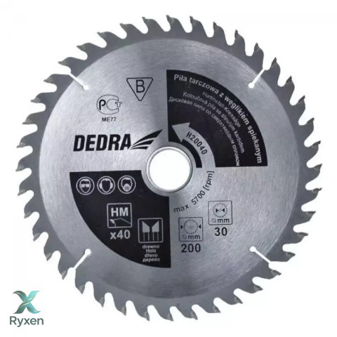 Piła tarczowa do drewna 24z śr.140x20 mm Dedra