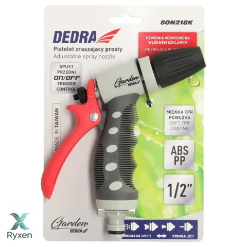 Pistolet zraszający prosty regul.fiberglass trigger control Dedra