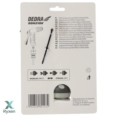 Pistolet zraszający prosty regul.fiberglass trigger control Dedra